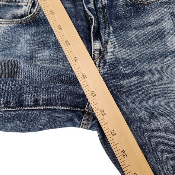 Levis Made & Crafted Jeans Womens 25 Blue Sticks Slim Fit Distressed Made Italy - Picture 13 of 14